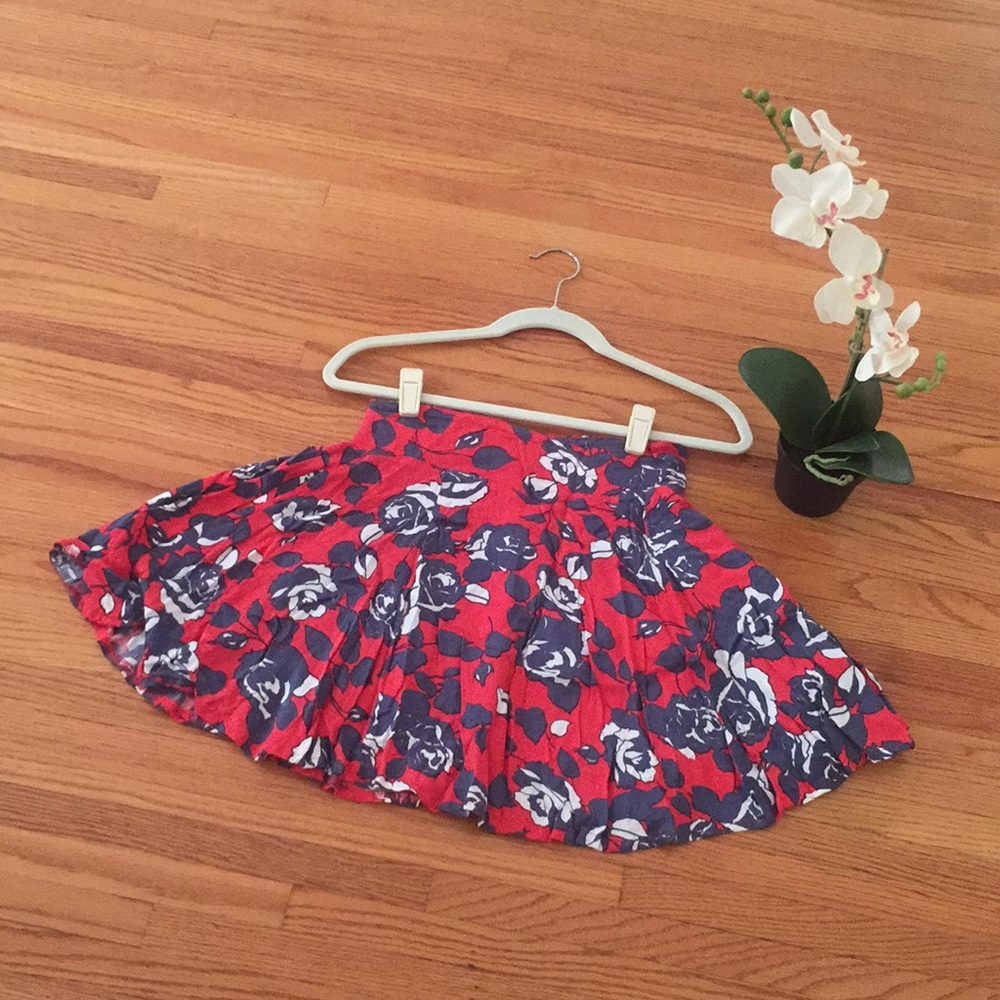 Floral Print Skirt, Small